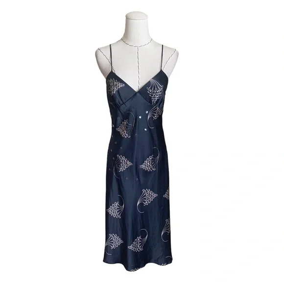 Laundry By Shelli Segal | Dresses | Vintage 9s Y2k Laundry Silk Sequin  Beaded Slip Art Deco Dress Carrie Bradshaw | Poshmark